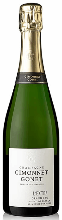 Жимонне Гоне Л'Экстра Блан де Блан Гран Крю Зеро Дозаж 2021 (Gimonnet Gonet L'Extra Blanc de Blancs Grand Cru Zero Dosage 2021)