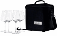 Грассл Гласс Вояж+ Дорожная Сумка с 4-мя Бокалами (Grassl Glass Voyage+ Travel Сase for 4 Glasses)