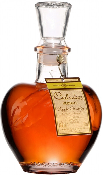Массенез Кальвадос выдержанный в Графине в Форме Яблока (Massenez Calvados Vieux Carafon Forme Pomme)