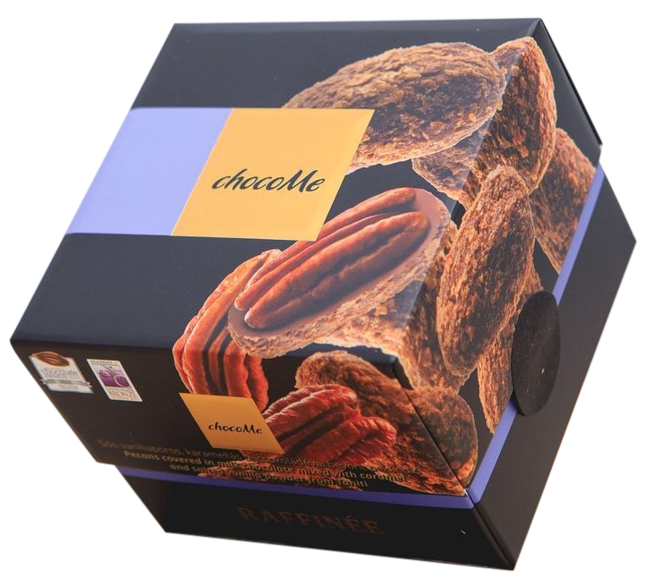 chocoMe Орех пекан в молочном шоколаде с соленой-карамелью, ванилью и вафельными отрубями (120 гр.) chocoMe Орех пекан в молочном шоколаде с соленой-карамелью, ванилью и вафельными отрубями (120 гр.)