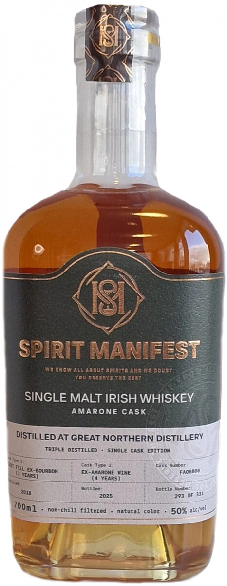 Спирит Манифест Сингл Молт Айриш Виски Амароне Каск (Spirit Manifest Irish Single Malt Amarone Cask)