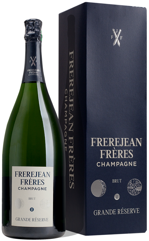 Шампань Фрержан Фрэр Гранд Резерв Брют 1.5л в п/у (Champagne Frerejean Frères Grande Reserve Brut 1.5L in g/b)