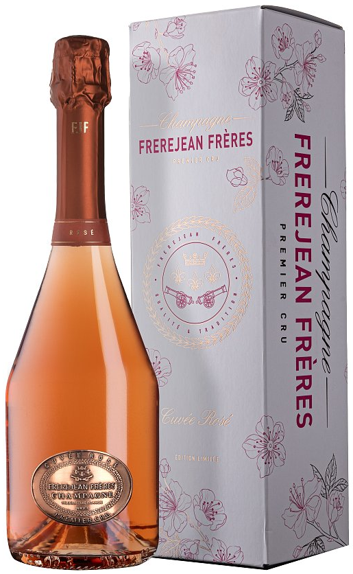 Шампань Фрержан Фрэр Премье Крю Розе Брют в п/у (Champagne Frerejean Frères Premier Cru Rosé Brut in g/b) Шампань Фрержан Фрэр Премье Крю Розе Брют в п/у (Champagne Frerejean Frères Premier Cru Rosé Brut in g/b)